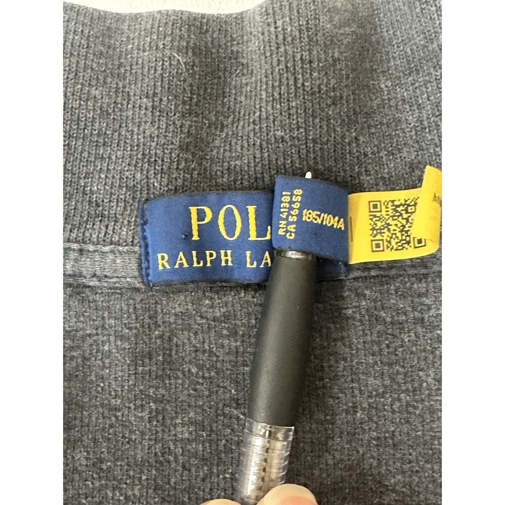 Polo Jeans Company Ralph Lauren Estate Ribbed Pullover Sweater Gray XL 1/4 Zip - Picture 3 of 9